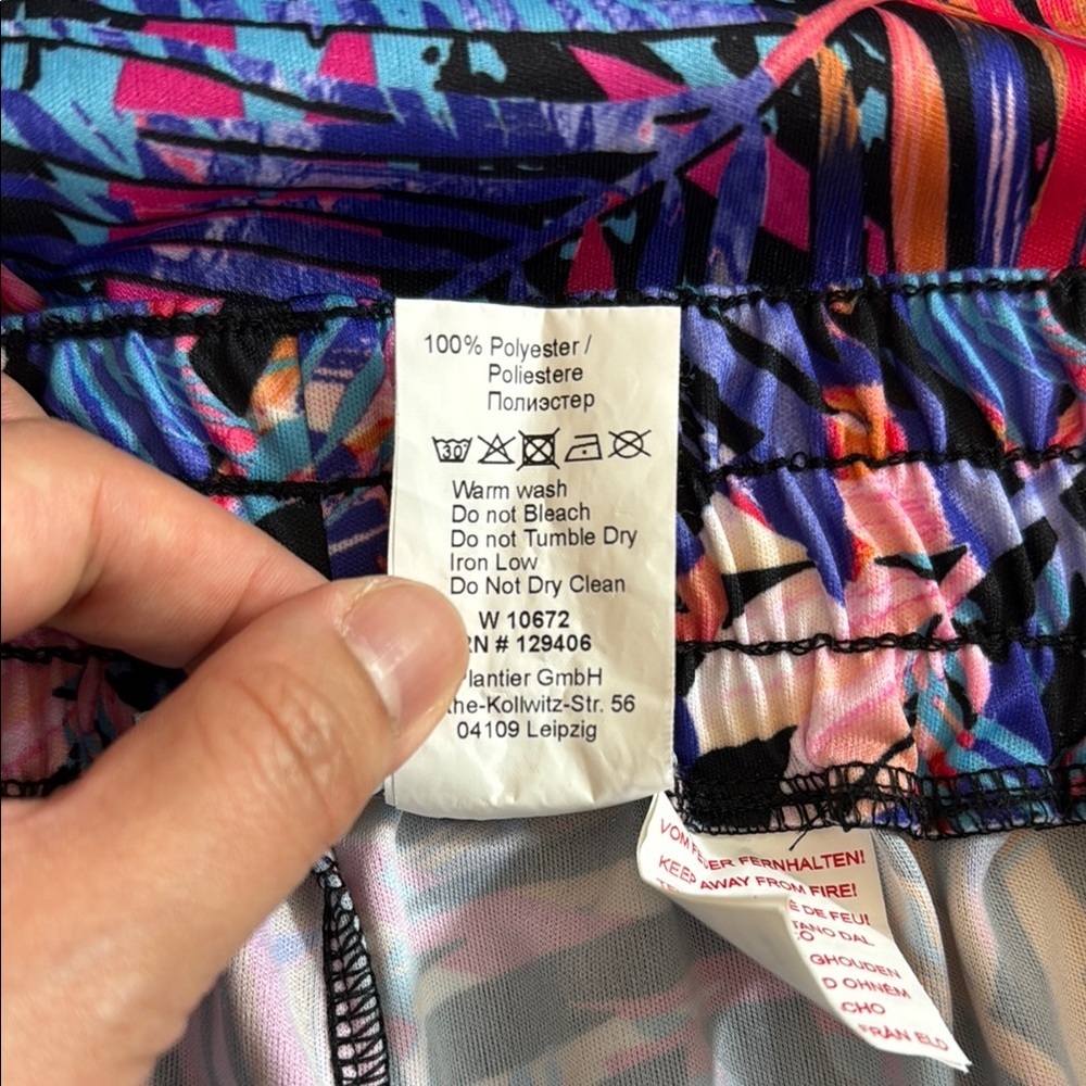 Plantier Vibrant Leaf Print Jogger Pants Size XL - Picture 6 of 8